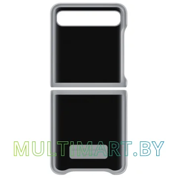 Чехол Samsung Leather Cover для Galaxy Z Flip (серый) картинка 3